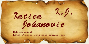 Katica Jokanović vizit kartica